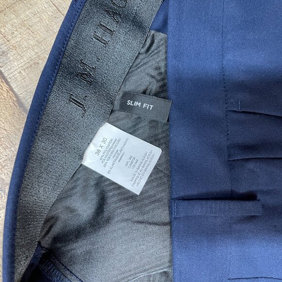 JM Haggar Slim Fit Navy Dress Pants size 38 x 30 - Picture 4 of 5